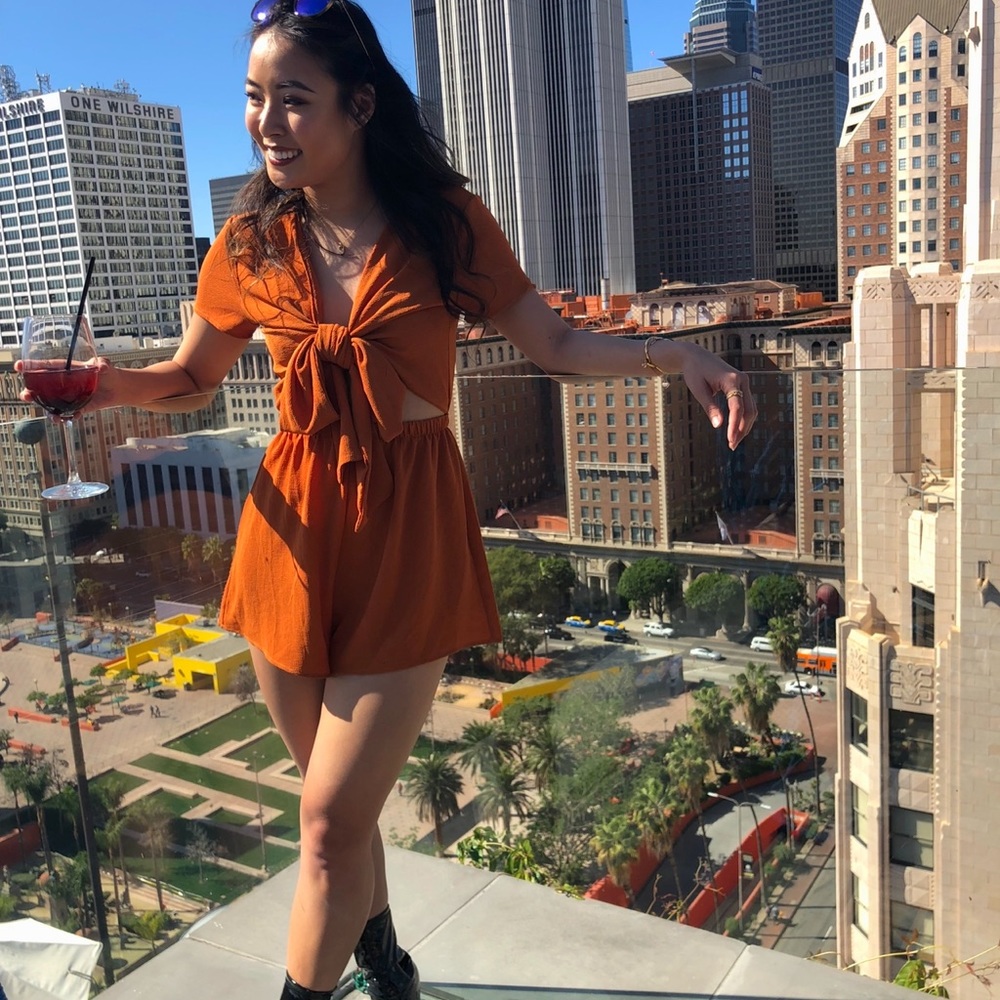 Princess Polly Burnt Orange Romper